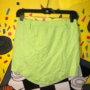 NWT neon green forever 21 skirt with belt loops